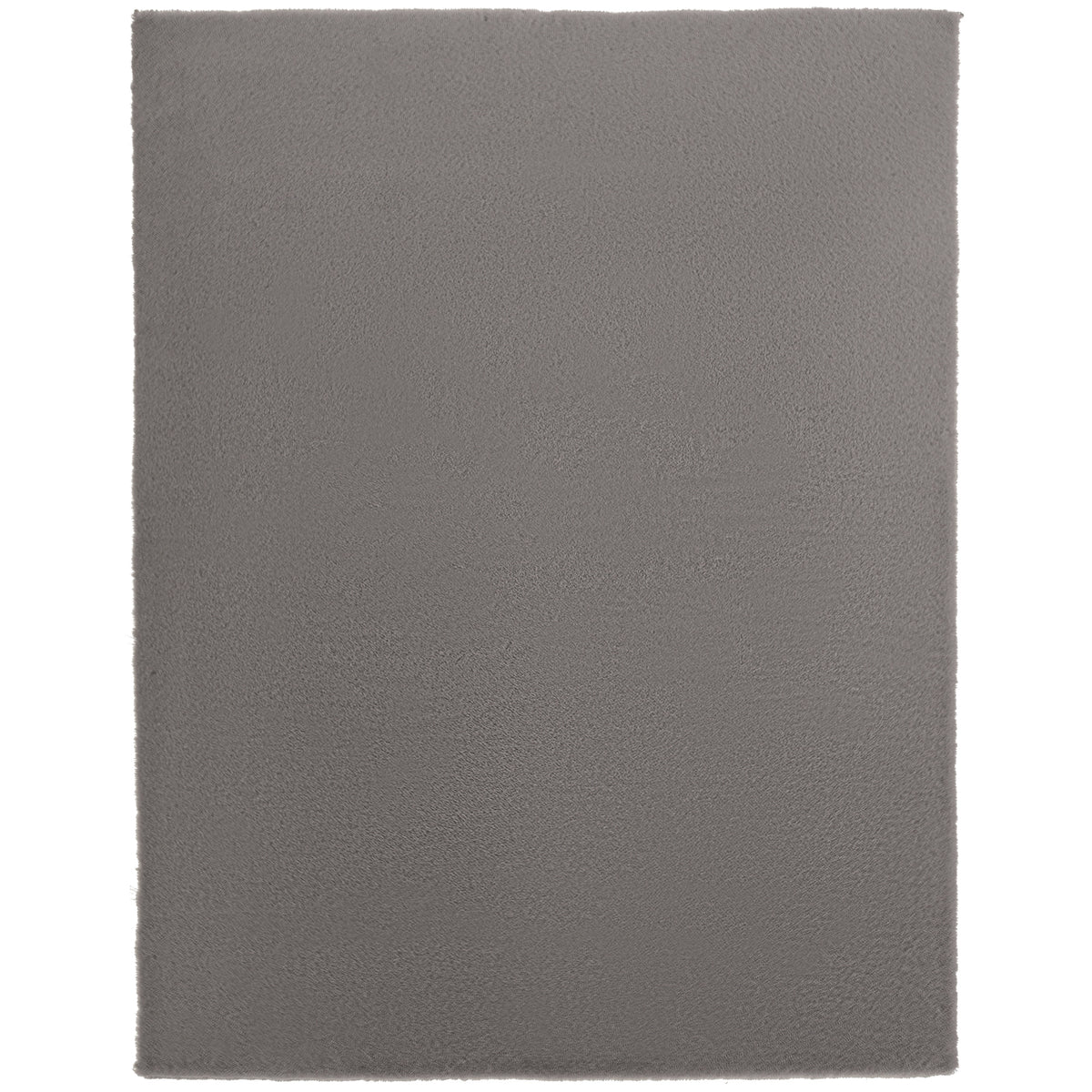 Tapis salon 200 x 140 cm tapis à poils longs, lavable en machine, antidérapant, en fausse fourrure, gris clair