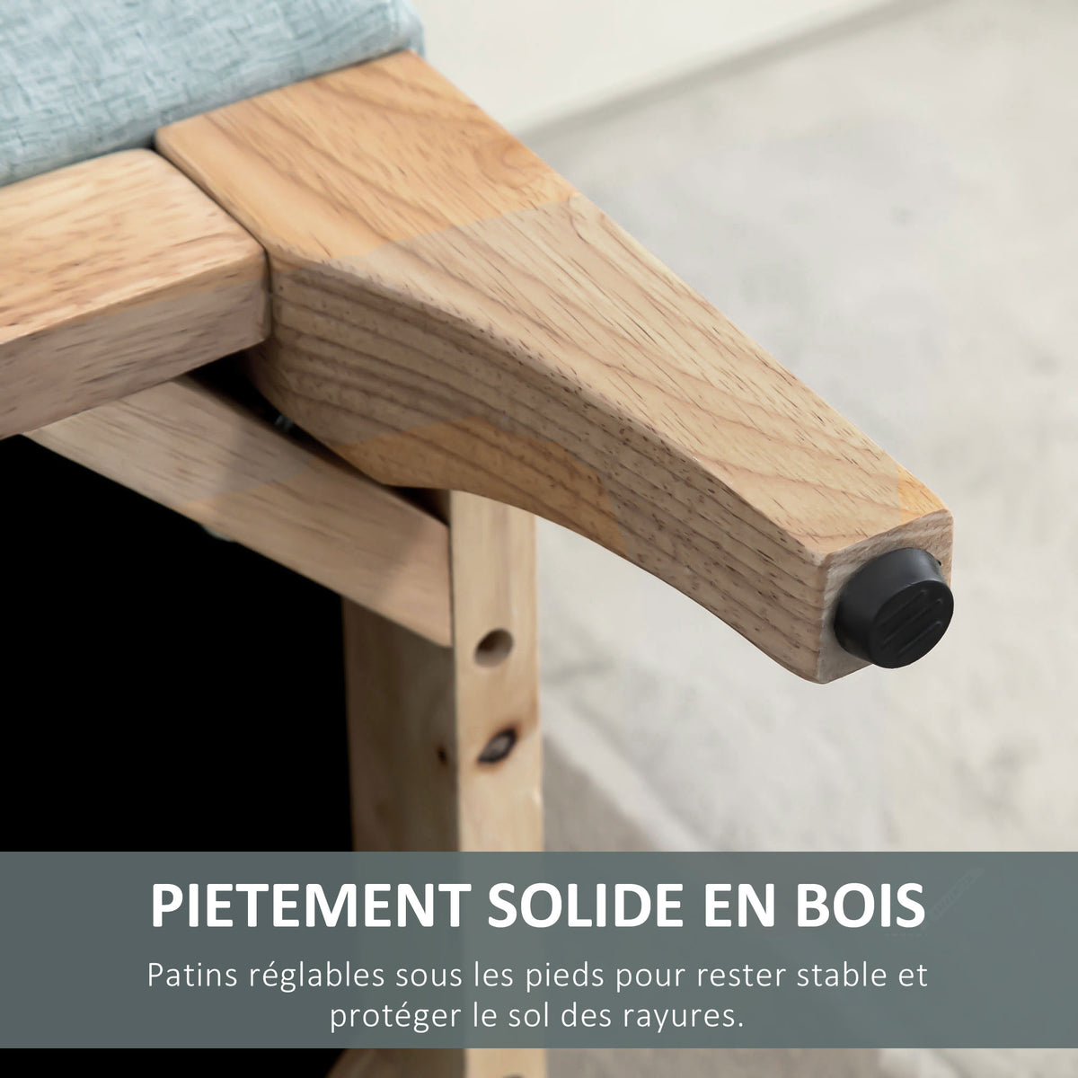 Banc de rangement, coffre de rangement avec couvercle amovible style scandinave, bout de lit en tissu lin, 110 x 39 x 45 cm, vert clair