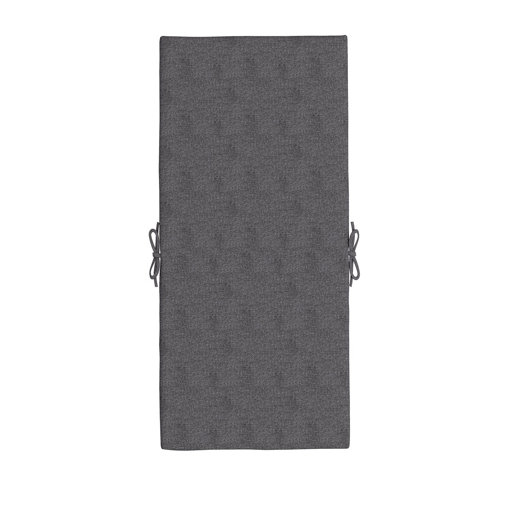 Lot de 2 coussins d'extérieur pour fauteuil chaise à dossier avec attaches rembourrage 8 cm, 112L x 51l cm, gris foncé