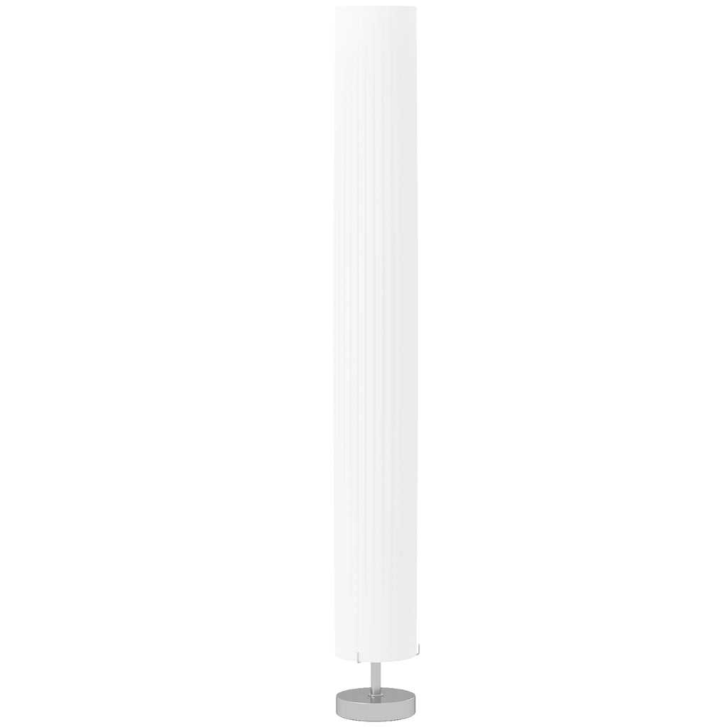 Lampe lampadaire colonne sur pied moderne lumière tamisée 40 W 14L x 14l x 120H cm inox blanc