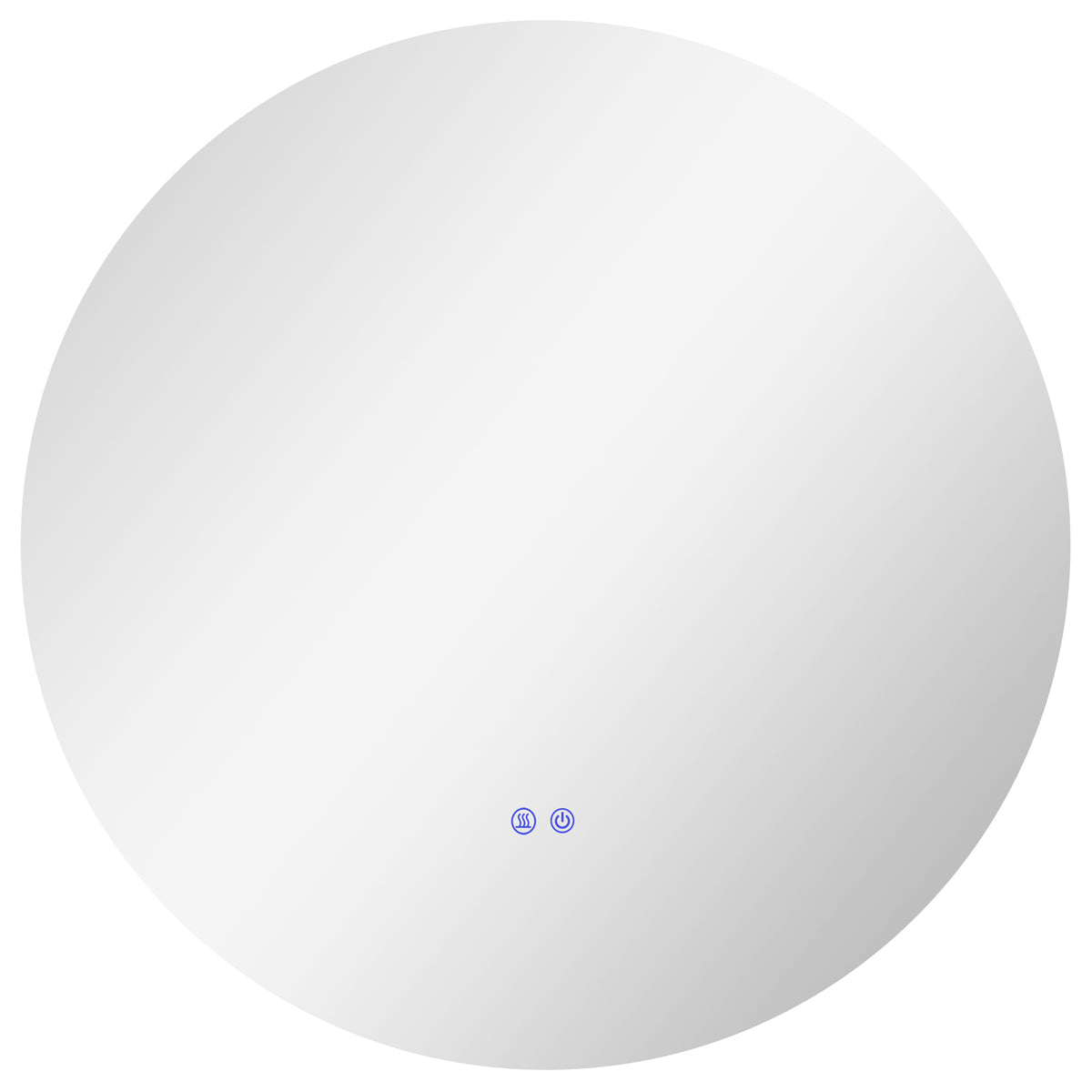 Miroir rond lumineux LED de salle de bain Ø 80 cm mural avec éclairage interrupteur tactile système antibuée
