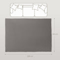 Tapis salon 200 x 140 cm tapis à poils longs, lavable en machine, antidérapant, en fausse fourrure, gris clair