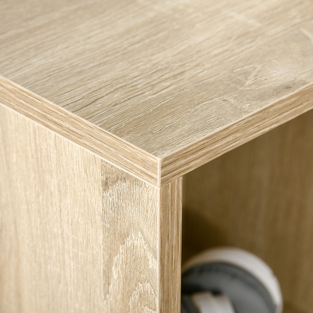 Meuble de rangement Bibliothèque étagère 7 cubes pour intérieur, salon, chambre - 50l x 24P x 106H cm, bois naturel
